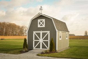 A storage shed built in Indiana