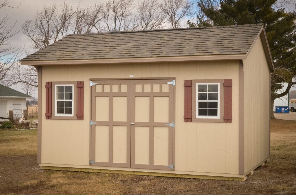 A storage shed built near Fort Wayne, Indiana