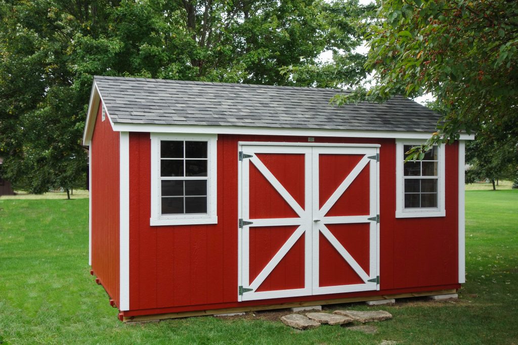 An a-frame shed near Fort Wayne, IN